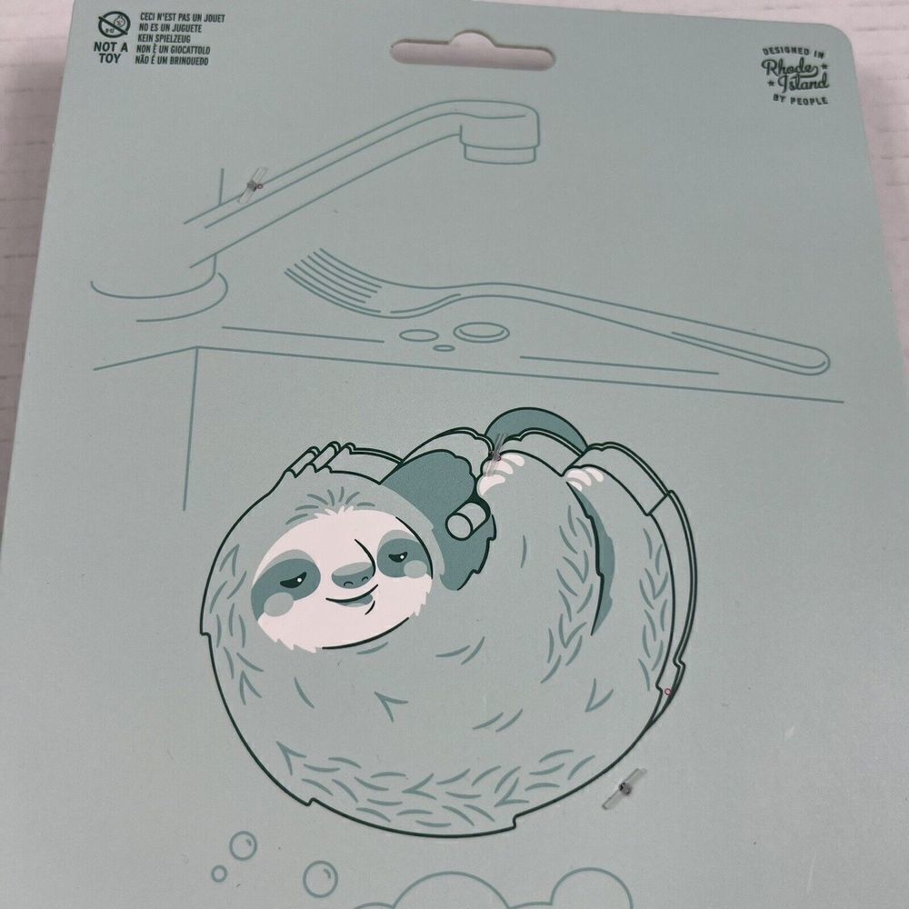 Kitchen Sponge Scrubbie Hanging Sloths 3 Pack With Holder - Picture 7 of 8